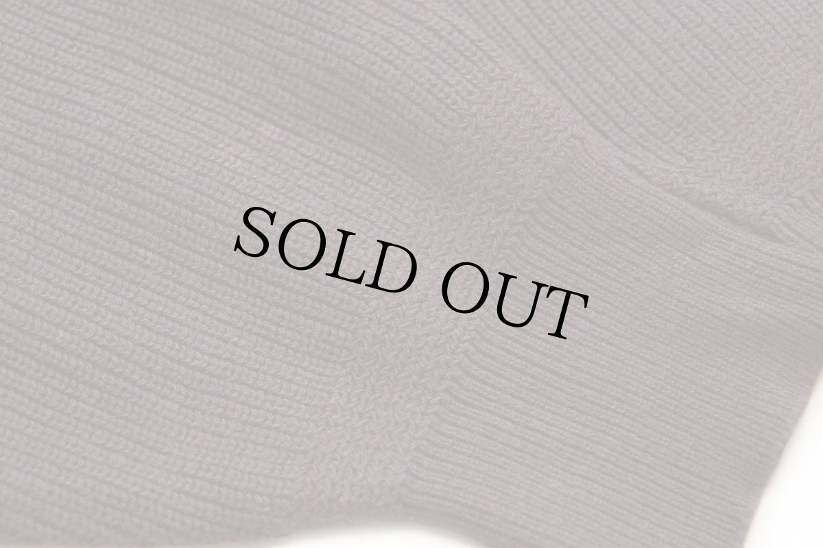 画像6: 80s USA製 LANDS'ENDランズエンド 5ボタン ヘンリーネック コットンニット セーター 焦げ茶 L-T (6)