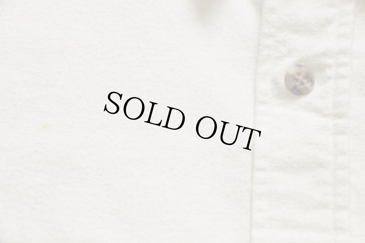 画像5: 90s STJOHN'SBAY CHAMOIS CLOTH 無地 コットン シャモアクロスシャツ アイボリー L (5)