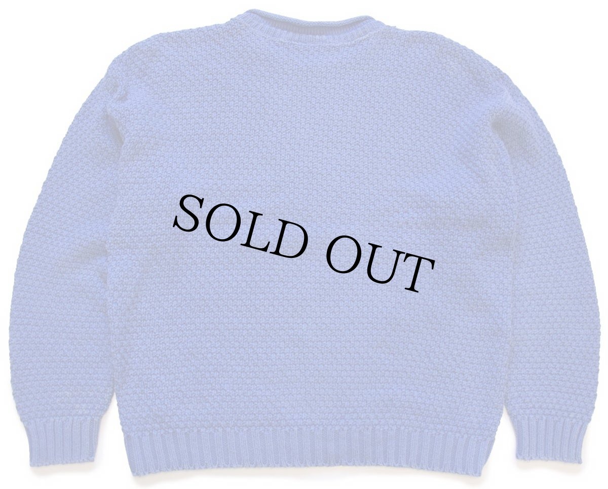 画像2: 90s USA製 DOCKERSドッカーズ ロールネック ケーブル編み コットンニット セーター ブルー M★Levi'sリーバイス (2)