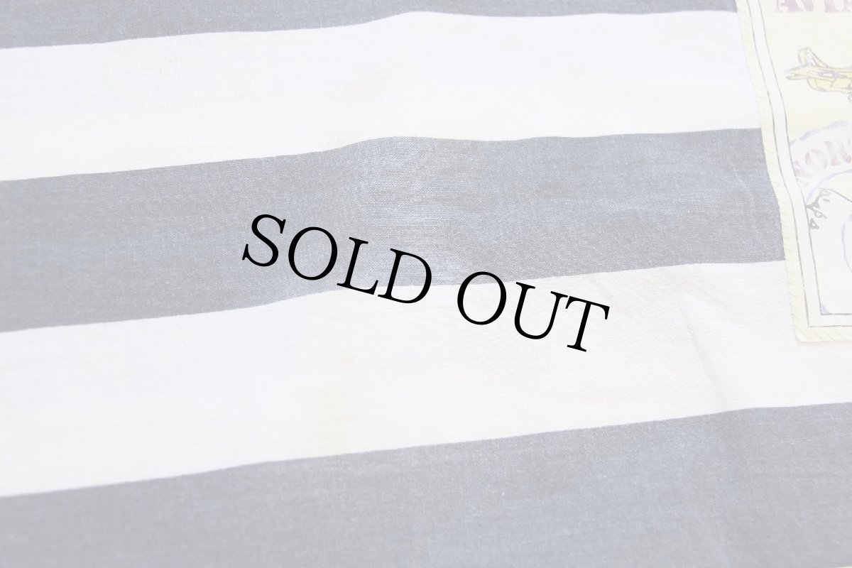 画像7: 90s USA製 AVIATOR AIR COMMAND 太ボーダー 切り替え ヘンリーネック コットン カットソー L (7)