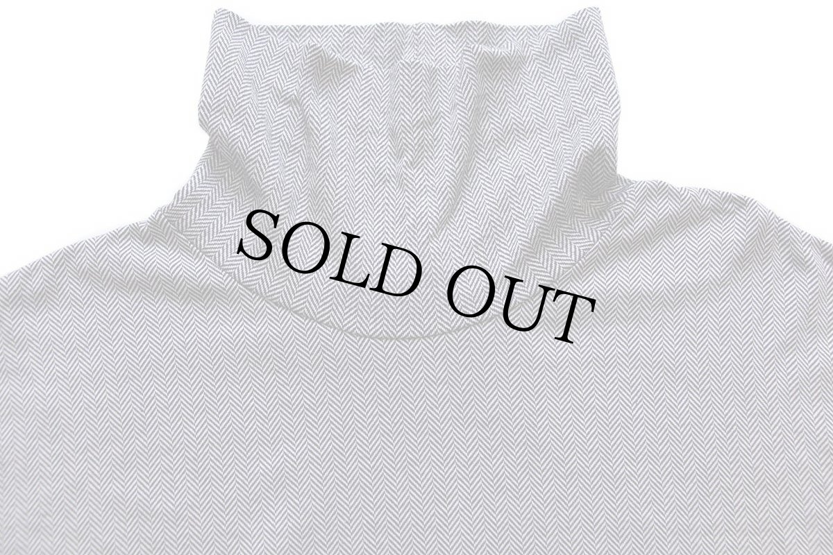 画像4: 90s USA製 LANDS'ENDランズエンド タートルネック ヘリンボーン コットン 長袖Tシャツ XL (4)