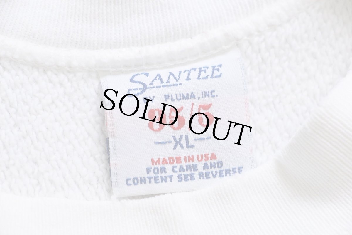 画像5: 90s USA製 ALPHA SIGMA ALPHA フラタニティ 四段中抜き ペンキ飛び カットオフ リバースウィーブ スウェット ボロ 白 XL (5)