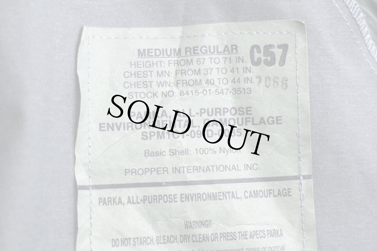 画像4: 00s 米軍 USAF APECS ABU デジタル タイガーカモ GORE-TEXゴアテックスパーカー M-R (4)