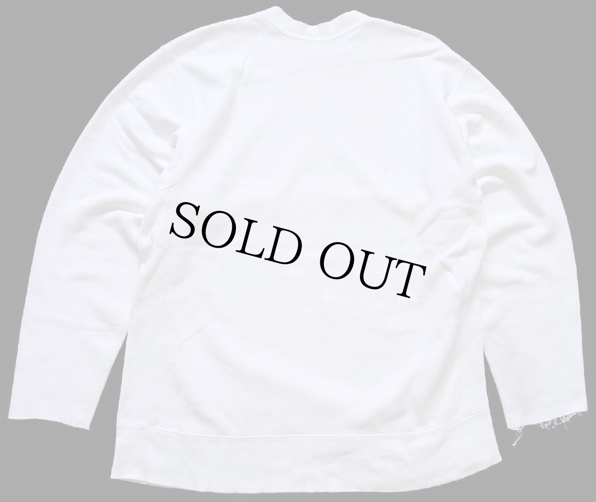 画像2: 90s USA製 ALPHA SIGMA ALPHA フラタニティ 四段中抜き ペンキ飛び カットオフ リバースウィーブ スウェット ボロ 白 XL (2)