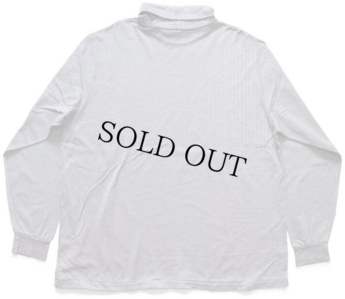 画像3: 90s USA製 LANDS'ENDランズエンド タートルネック ヘリンボーン コットン 長袖Tシャツ XL (3)