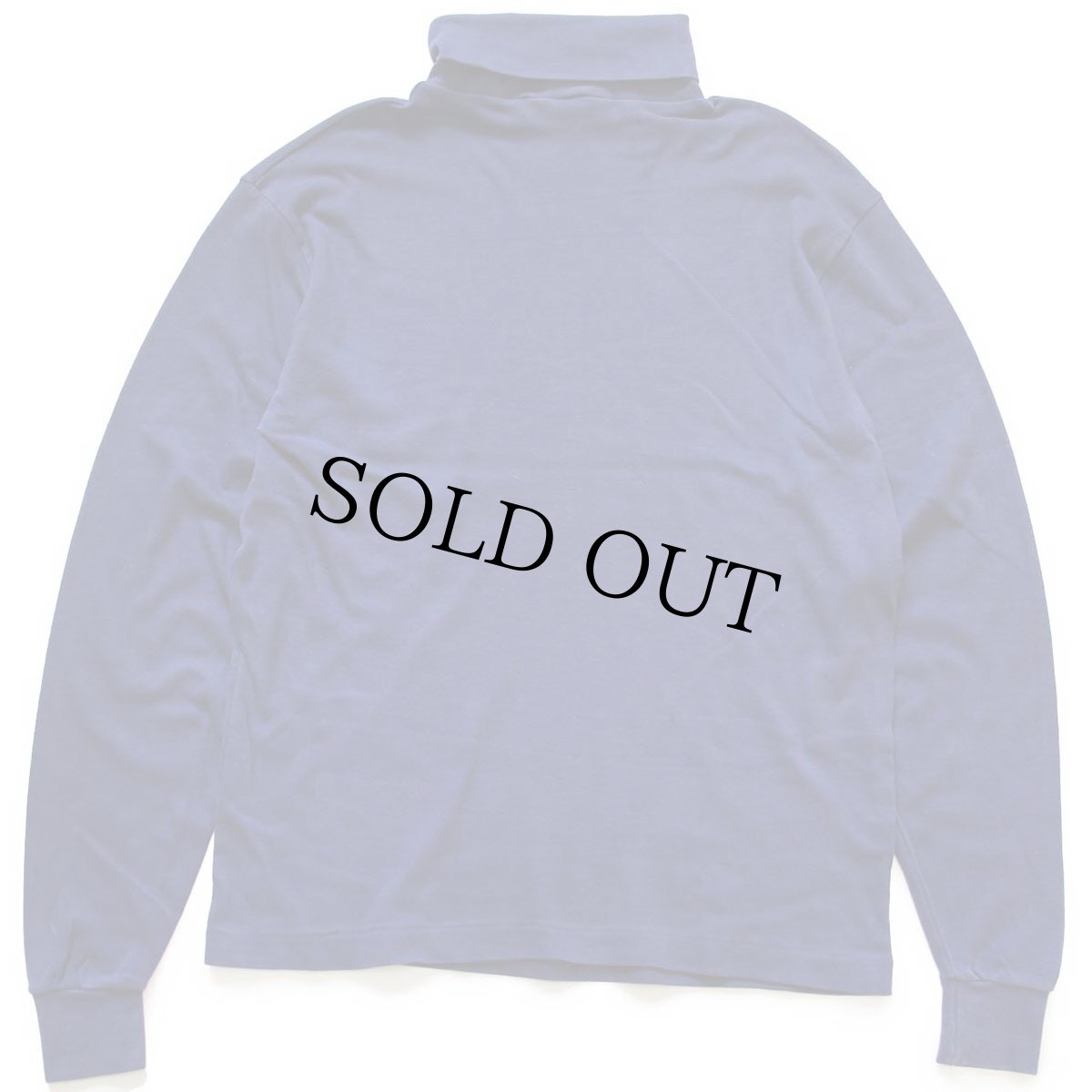 画像3: 80s USA製 REI 無地 タートルネック コットン 長袖Tシャツ 紺 XL (3)