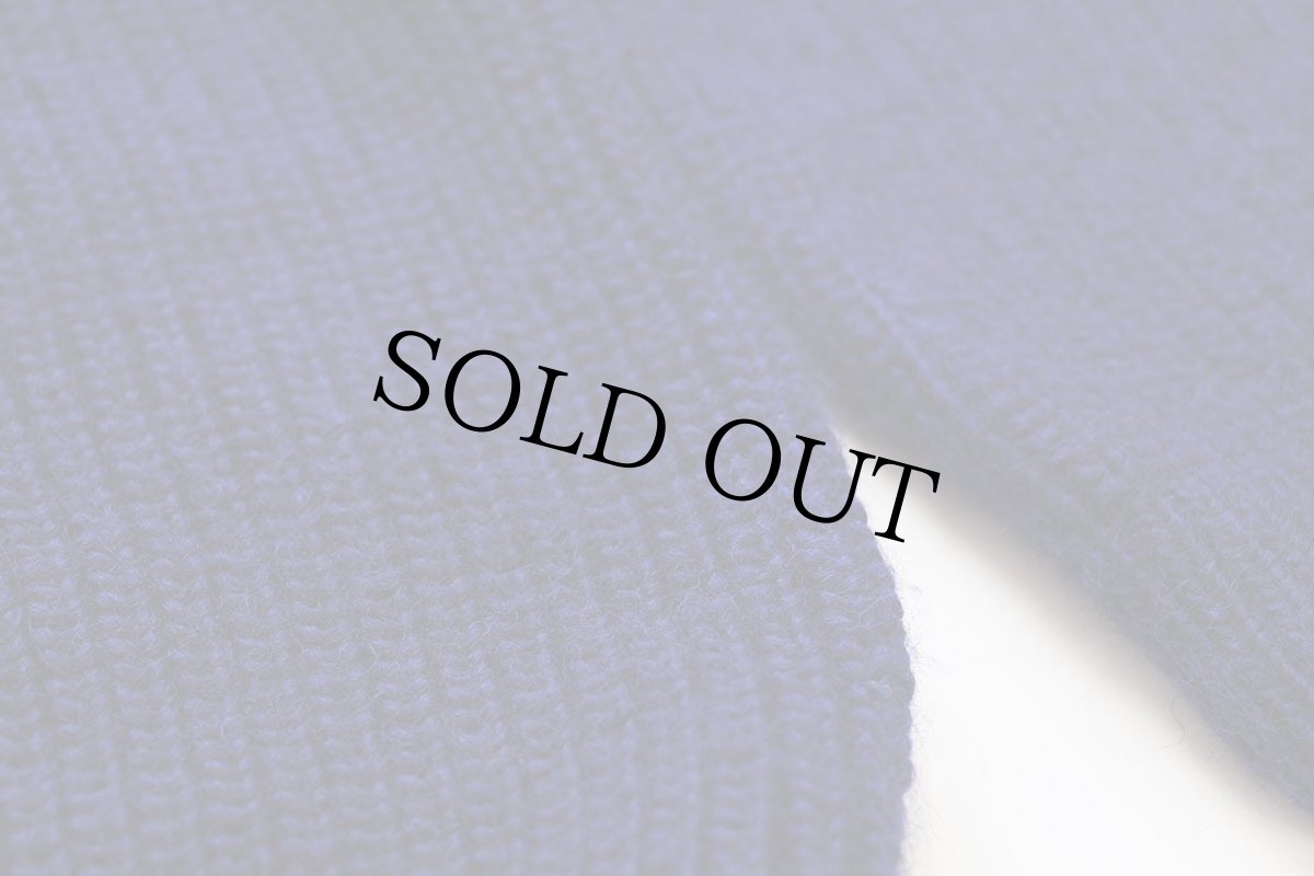 画像5: ビンテージ イタリア製 UNKNOWN 無地 ローゲージ ウールニット セーター ナス紺 (5)