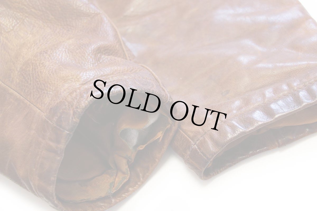 画像10: 90s イタリア製 MAFFEI 織り柄ライナー フード付き レザー ファイヤーマンジャケット 茶 54 (10)