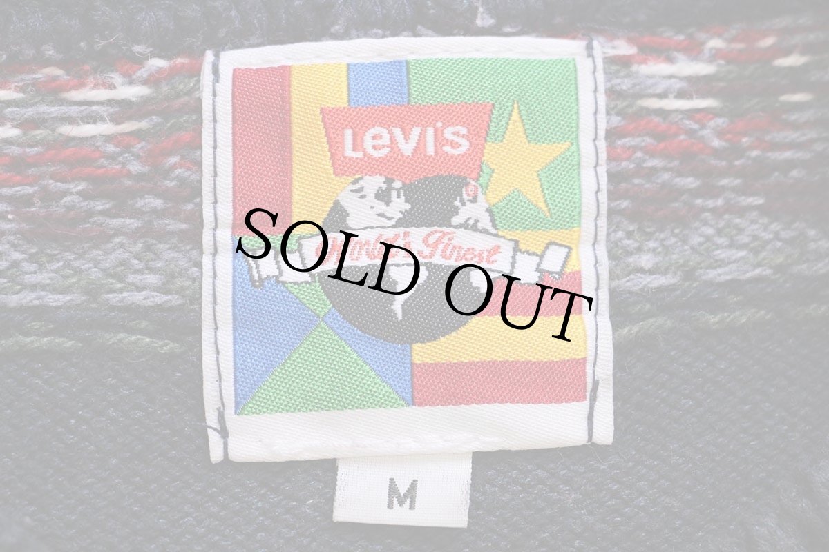 画像4: 90s USA製 Levi'sリーバイス フェアアイル柄 コットン×アクリルニット セーター M (4)