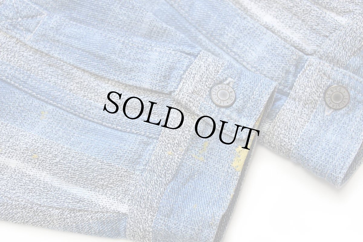 画像6: 90s Levi'sリーバイス オンブレチェック コットンシャツ ペンキ飛び M (6)