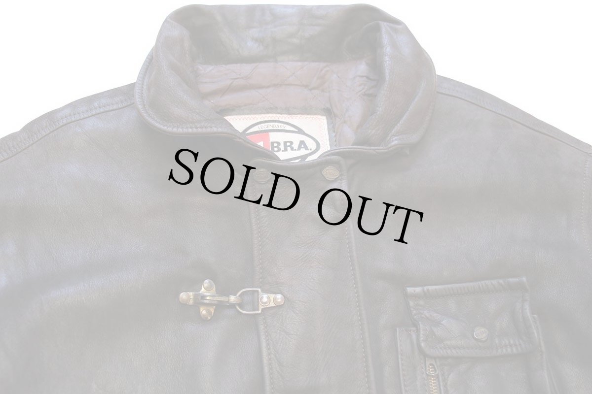 画像3: 80s イタリア製 31 B.R.A. キルティングライナー ヌバック レザー ファイヤーマンジャケット 焦げ茶 50 (3)