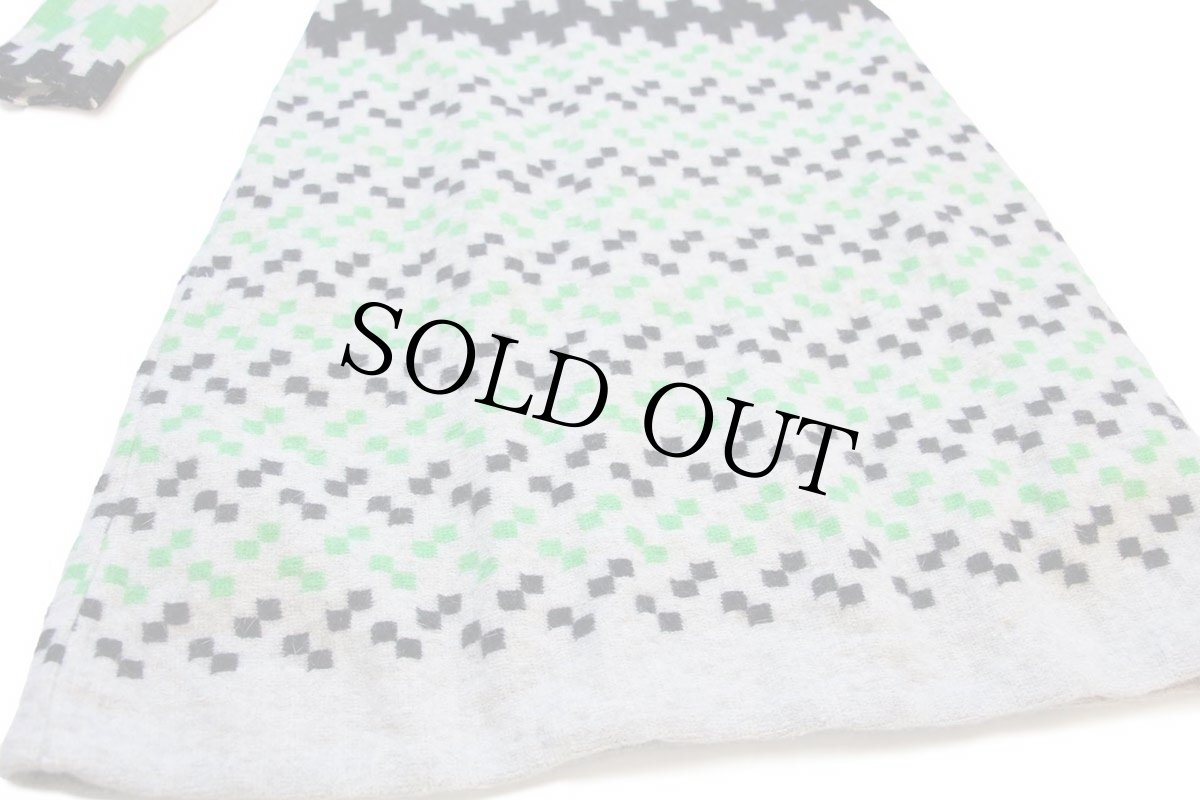 画像5: 60s Madeleine echos ノーカラー ウールニット ワンピース ライトグレー×アイボリー ミックス (5)