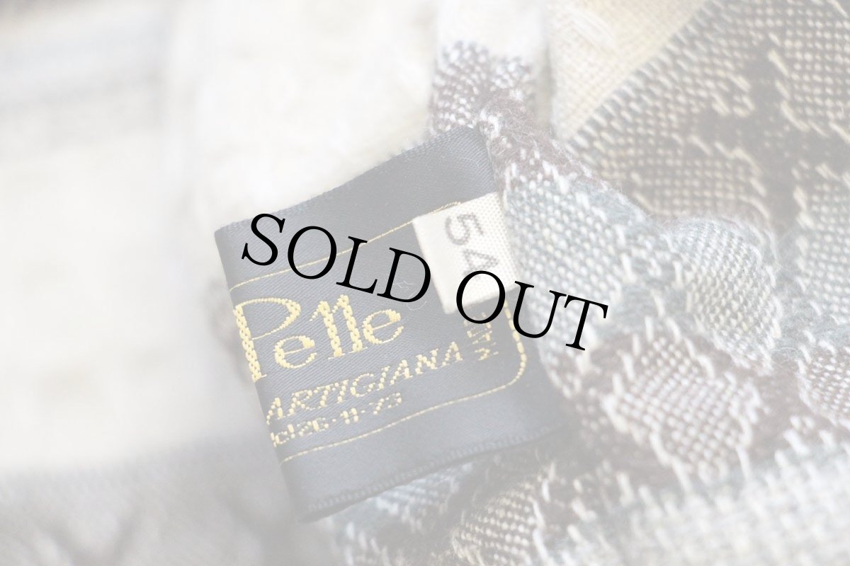 画像6: 90s イタリア製 MAFFEI 織り柄ライナー フード付き レザー ファイヤーマンジャケット 茶 54 (6)