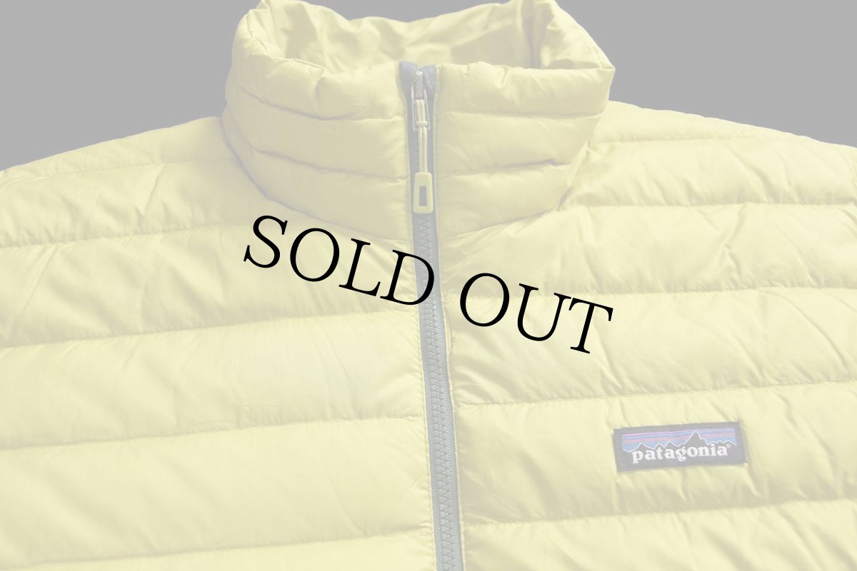 画像3: patagoniaパタゴニア Down Sweater ダウンセーター ナイロン ダウンジャケット 黄緑 M (3)