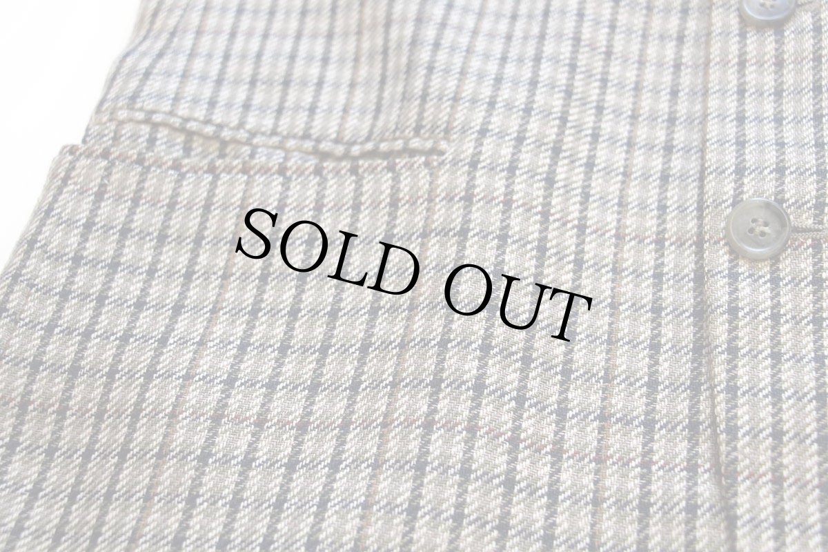 画像6: 90s USA製 AKA EddieBauerエディーバウアー チェック 3つボタン シルク×リネン テーラードジャケット 40R (6)