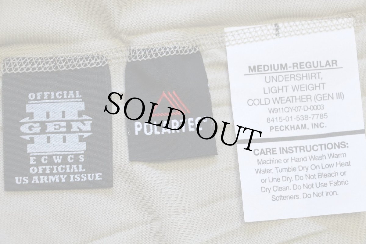 画像5: デッドストック★00s 米軍 ECWCS GEN3 LEVEL1 POLARTEC アンダーシャツ サンドベージュ M-R 2パック (5)