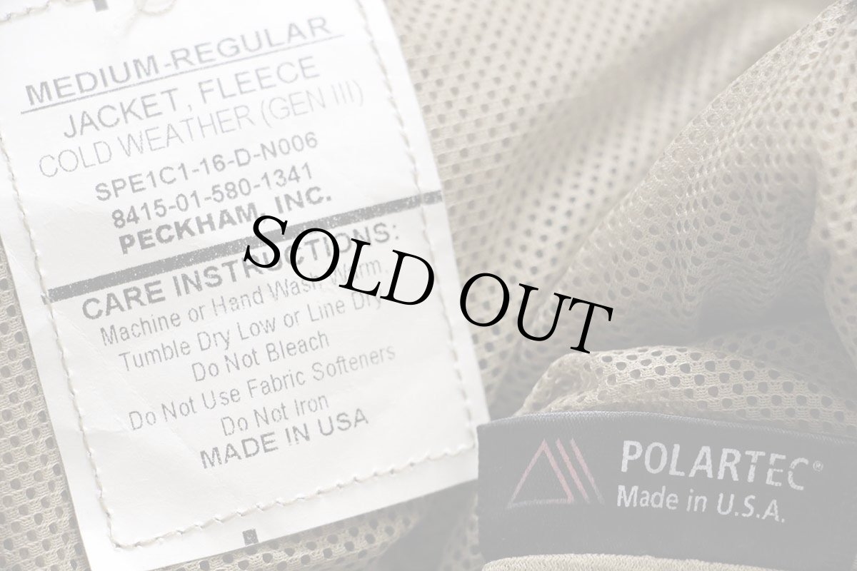 画像4: 16 USA製 米軍 ECWCS GEN3 LEVEL3 POLARTEC フリースジャケット コヨーテ タン M-R (4)