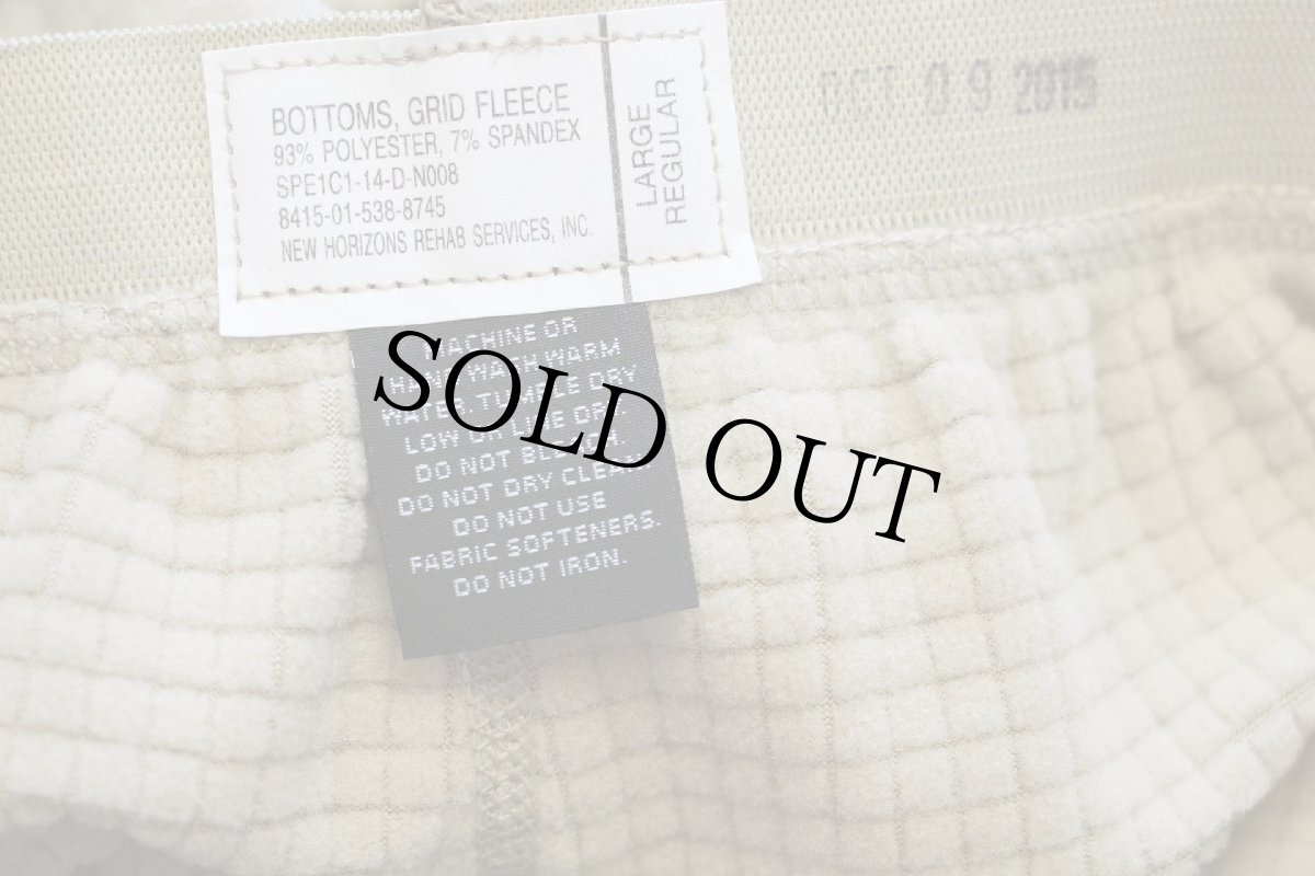 画像6: デッドストック★14 米軍 ECWCS GEN3 LEVEL2 ドロワーズ グリッドフリース インナーパンツ サンドベージュ L-R (6)