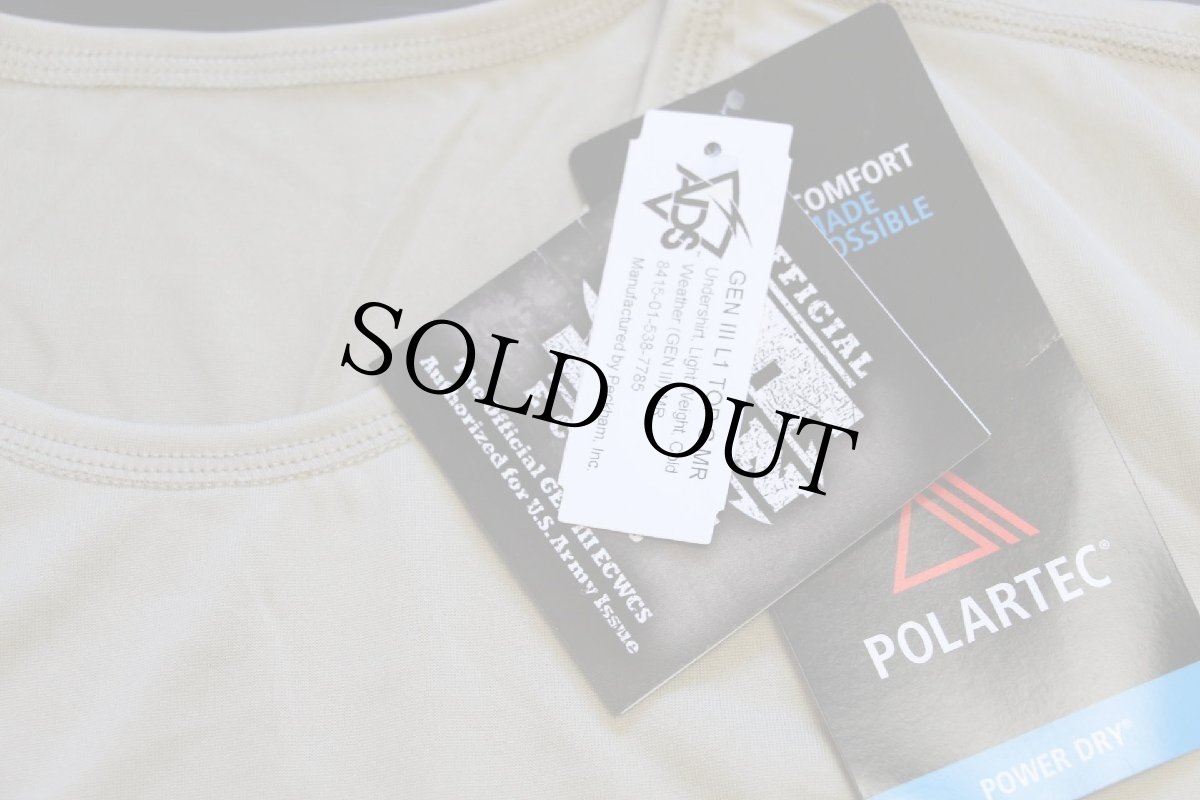 画像4: デッドストック★00s 米軍 ECWCS GEN3 LEVEL1 POLARTEC アンダーシャツ サンドベージュ M-R 2パック (4)