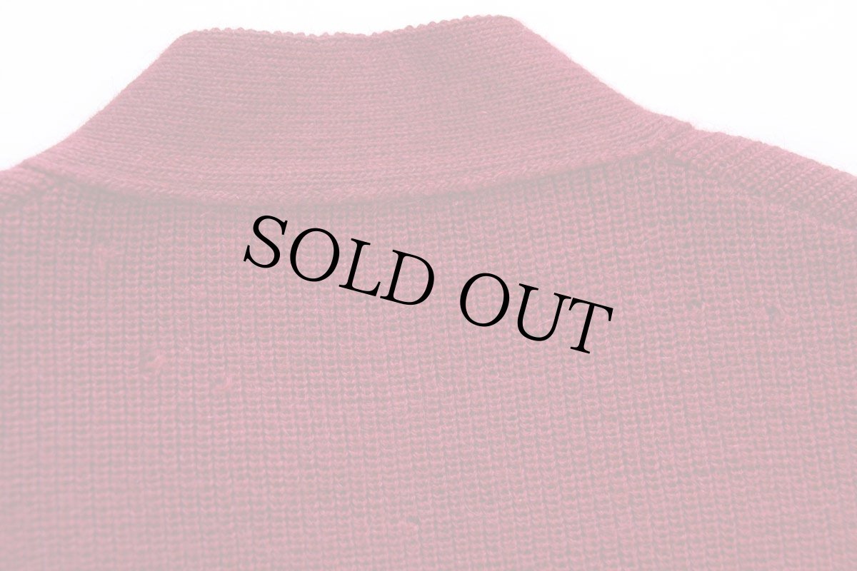 画像9: 50s U.S.NAVAL AIR GUNNERS SCHOOL U.S.NAVY NSSA パッチ付き シューティング ウールニット カーディガン ワインレッド (9)