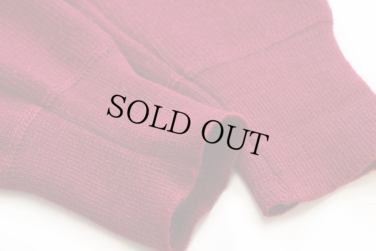 画像8: 50s U.S.NAVAL AIR GUNNERS SCHOOL U.S.NAVY NSSA パッチ付き シューティング ウールニット カーディガン ワインレッド (8)