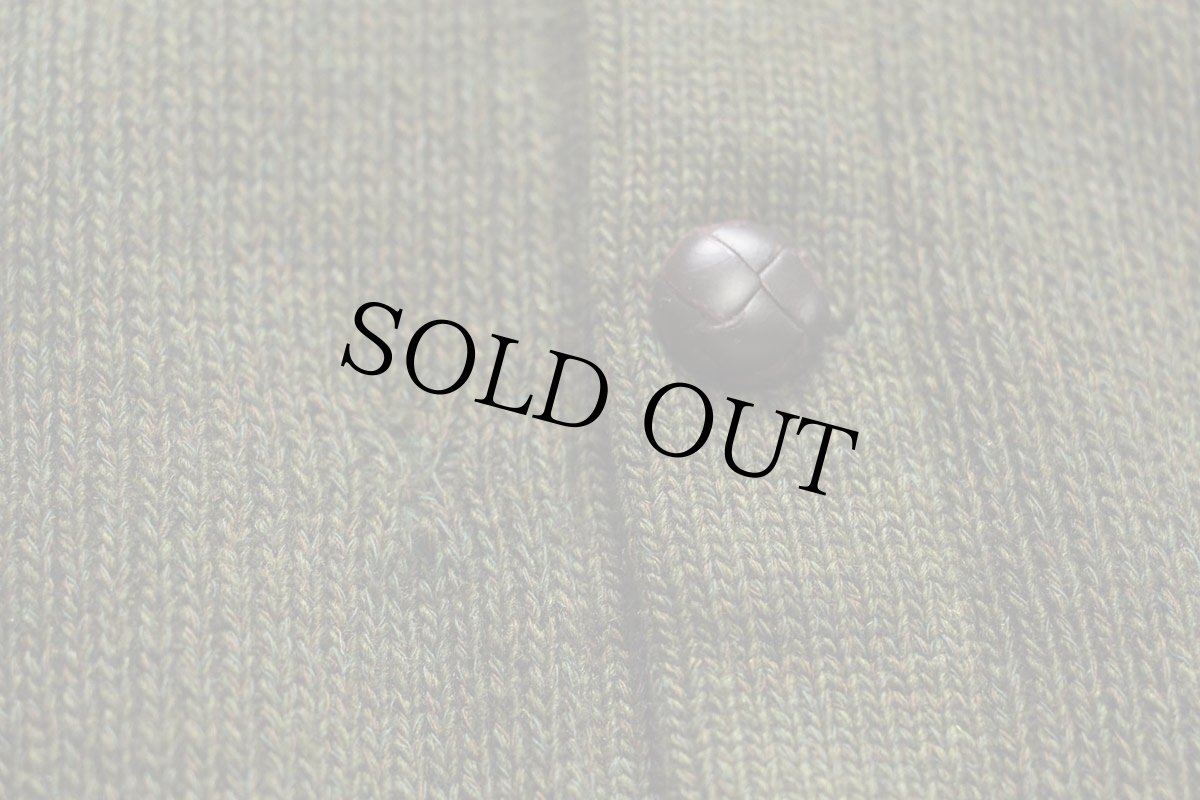 画像5: 60s UNKNOWN 無地 ウールニット カーディガン ボロ 緑 ミックス (5)