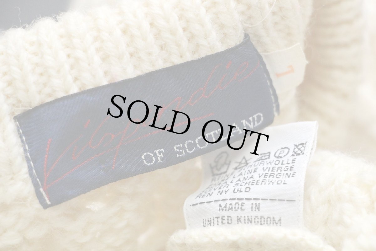 画像4: 英国製 Kilspindie ケーブル編み ウールニット セーター ナチュラル L★フィッシャーマン (4)