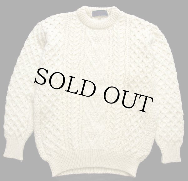 英国製 Kilspindie ケーブル編み ウールニット セーター ナチュラル L