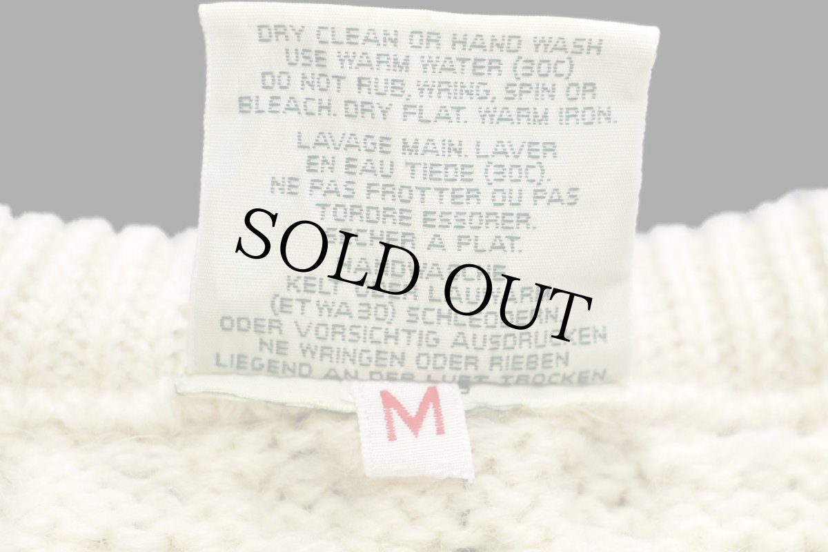 画像5: アイルランド製 Carraig Donn ケーブル編み ウールニット セーター ナチュラル M★フィッシャーマン (5)