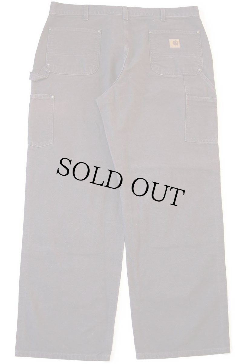 画像3: メキシコ製 carharttカーハート ダブルニー ダック地 ペインターパンツ 焦げ茶 w38 L30 (3)