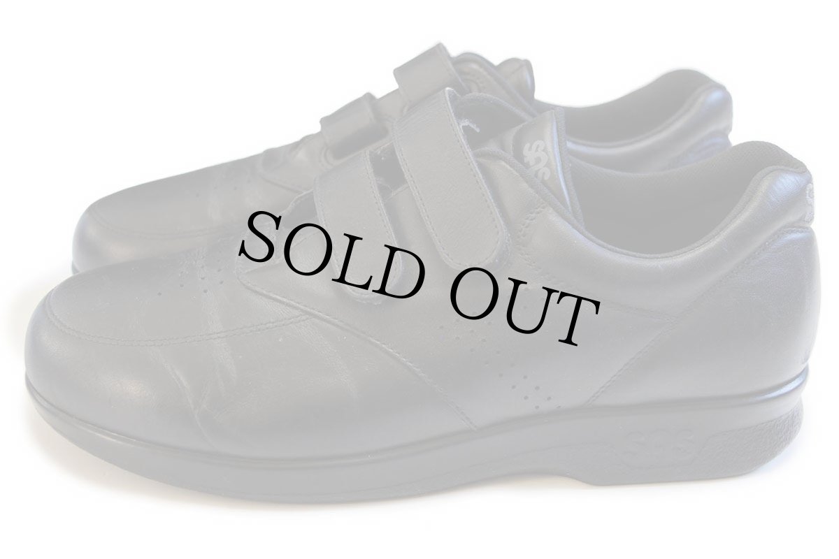 画像2: USA製 SAS TRIPAD COMFORT ベルクロ レザー スニーカー 黒 (2)