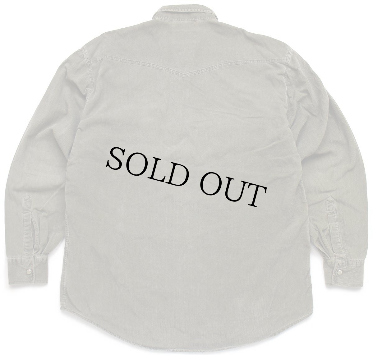 画像2: 90s Levi'sリーバイス コットン コーデュロイ ウエスタンシャツ グリーングレー M★ユーロ (2)