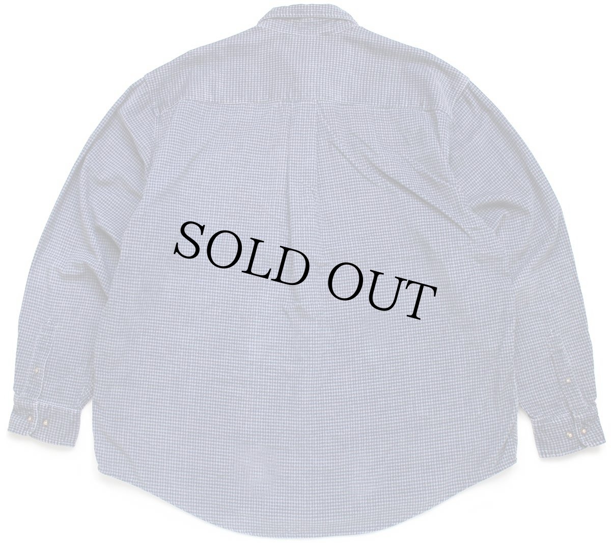 画像2: 90s EddieBauerエディーバウアー チェック ボタンダウン コットン プリントコーデュロイシャツ L (2)