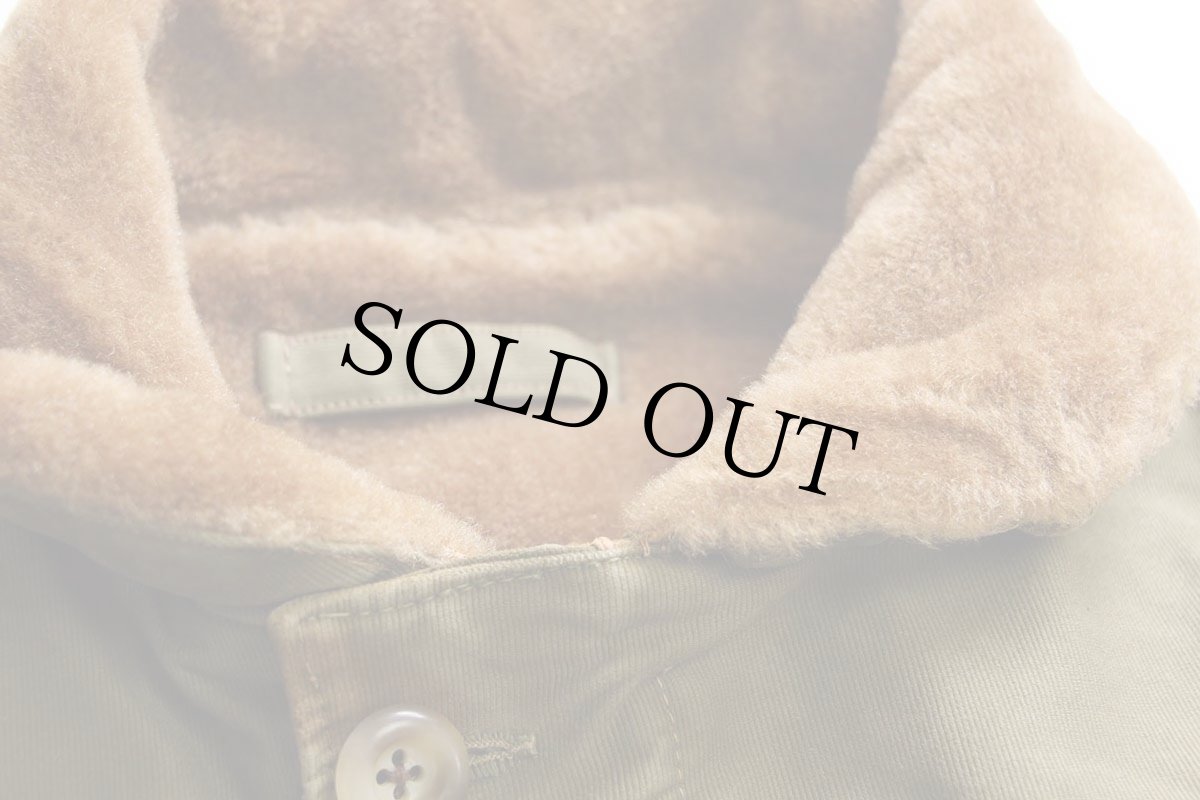 画像4: ビンテージ イタリア軍 チンスト付き ボアライナー デッキジャケット カスタム オリーブ★N-1 (4)