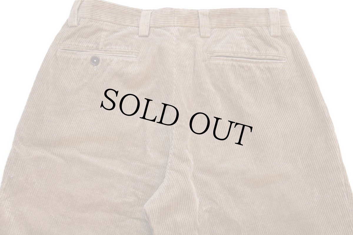 画像5: 00s ポルトガル製 ORVISオービス ツータック 太畝 コーデュロイパンツ 茶 32 (5)