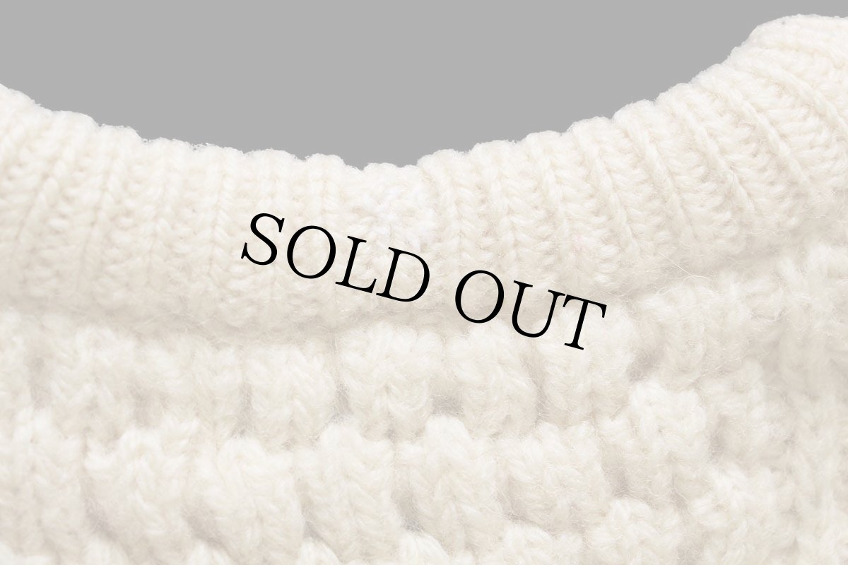 画像7: アイルランド製 Ed Mitchell ケーブル編み ウールニット セーター ナチュラル★フィッシャーマン (7)