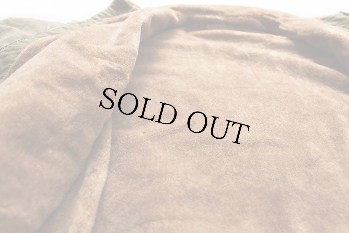 画像5: ビンテージ イタリア軍 チンスト付き ボアライナー デッキジャケット カスタム オリーブ★N-1 (5)