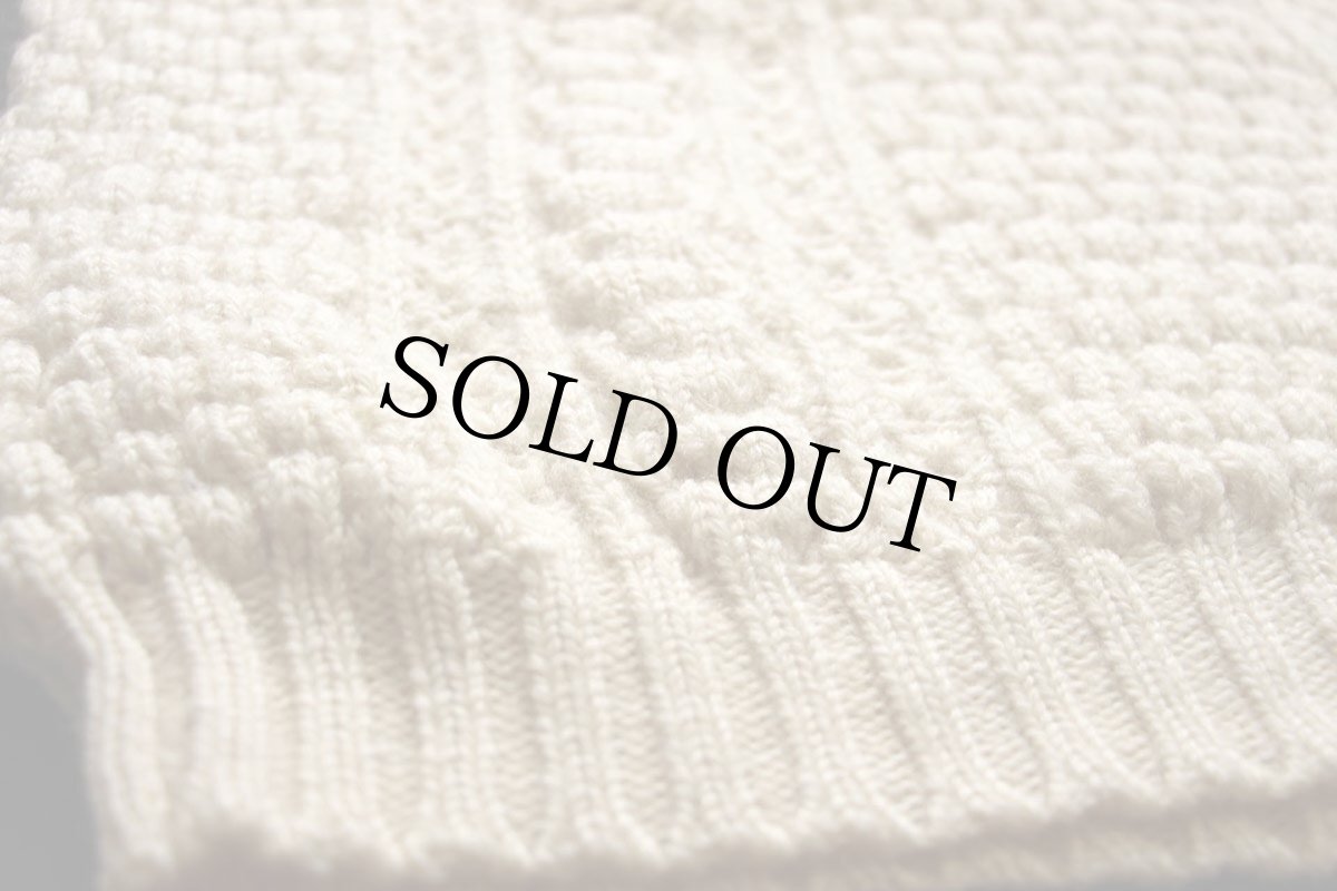 画像5: アイルランド製 Ed Mitchell ケーブル編み ウールニット セーター ナチュラル★フィッシャーマン (5)