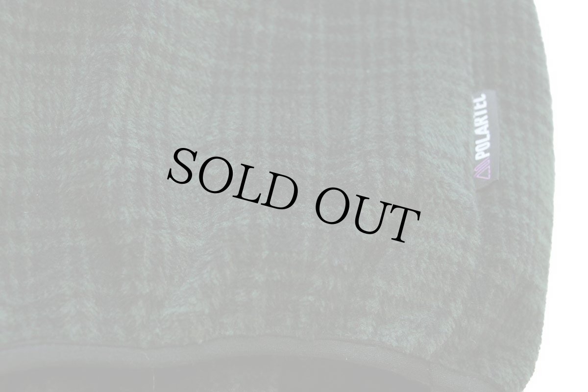 画像5: 90s USA製 Woolrichウールリッチ オンブレチェック プルオーバー POLARTEC フリース 緑 L (5)