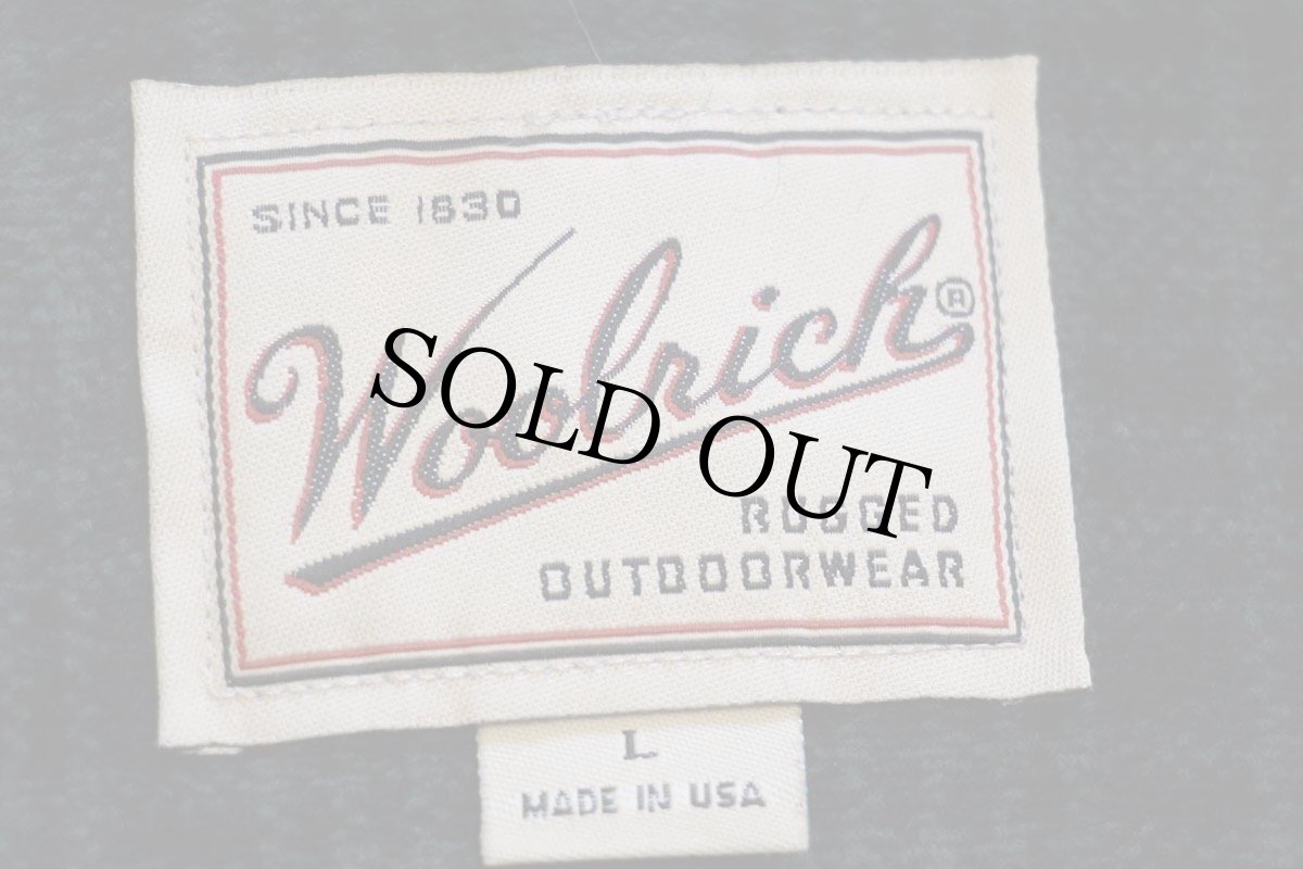 画像4: 90s USA製 Woolrichウールリッチ オンブレチェック プルオーバー POLARTEC フリース 緑 L (4)