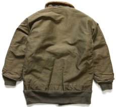 画像2: ビンテージ イタリア軍 チンスト付き ボアライナー デッキジャケット カスタム オリーブ★N-1 (2)