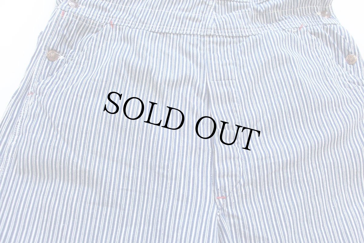 画像6: 70s USA製 JCPenney BIGMACビッグマック ランダムヒッコリー ストライプ オーバーオール w40★B  (6)