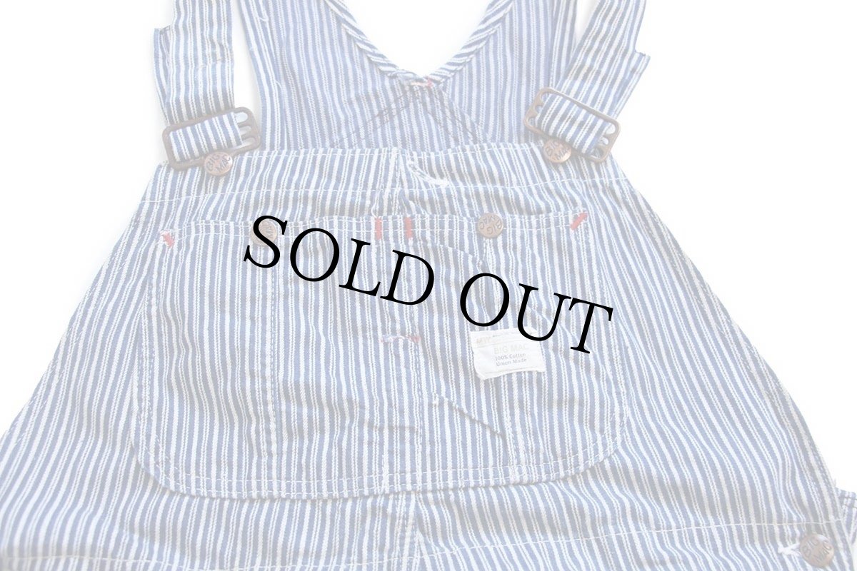 画像4: 70s USA製 JCPenney BIGMACビッグマック ランダムヒッコリー ストライプ オーバーオール w40★B  (4)