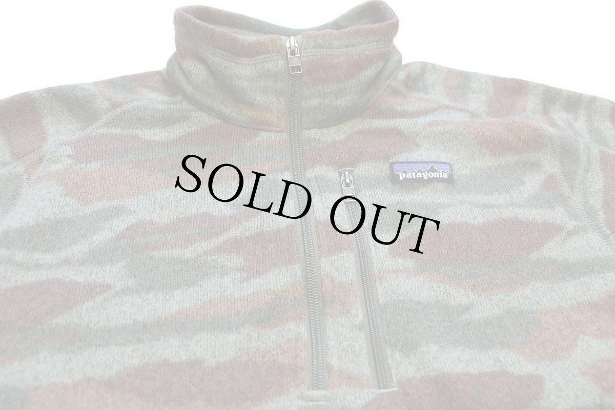 画像3: patagoniaパタゴニア ベターセーター 迷彩柄 ハイネック ハーフジップ プルオーバー フリース BWSK M (3)