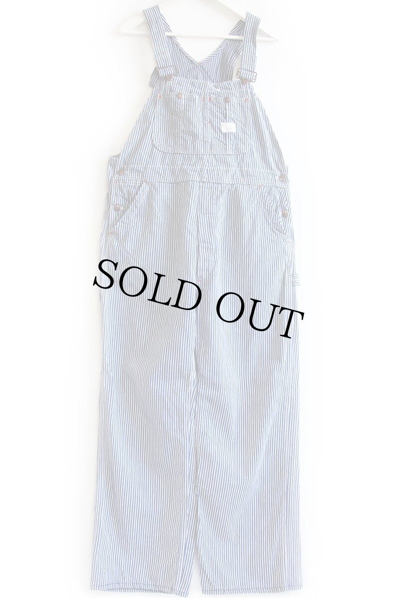 画像2: 70s USA製 JCPenney BIGMACビッグマック ランダムヒッコリー ストライプ オーバーオール w40★B  (2)