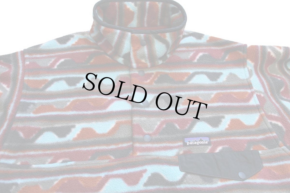 画像3: patagoniaパタゴニア 総柄 ライトウェイト シンチラ フリース スナップT M (3)