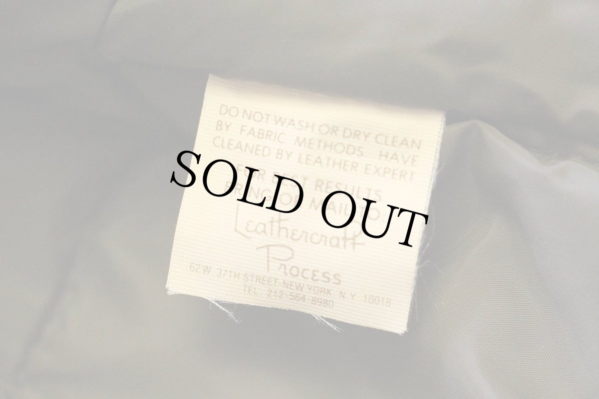 画像5: 80s USA製 Schottショット ナイロン×レザー切り替え ダウンベスト 茶×焦げ茶 44 (5)