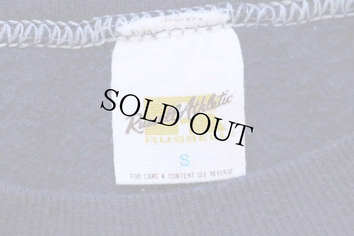 画像4: 70s USA製 RUSSELLラッセル 無地 スウェット 紺 S★ブランク (4)