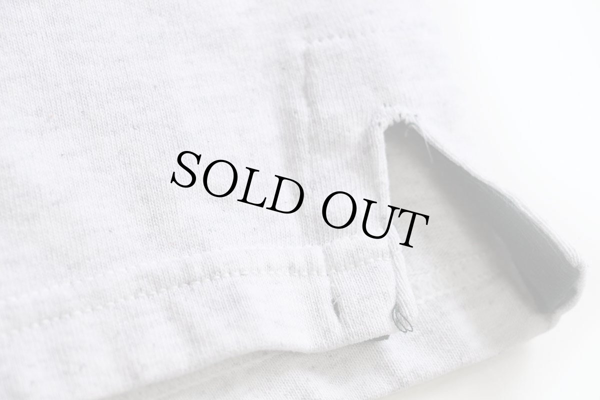 画像6: 90s Championチャンピオン スクリプト ロゴ刺繍 ツートン 切り替え スウェット カットソー 杢ライトグレー×緑 (6)