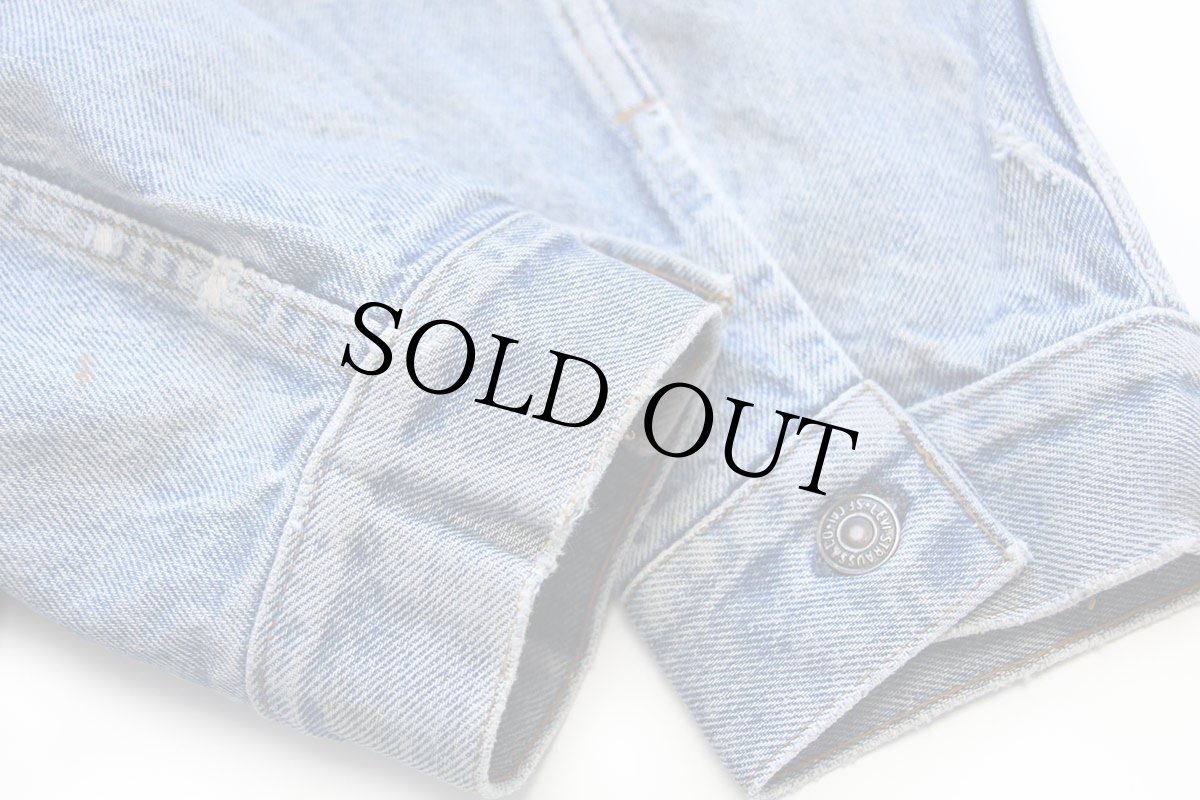 画像8: 80s USA製 Levi'sリーバイス ダメージ デニムジャケット 4ポケット 46 (8)